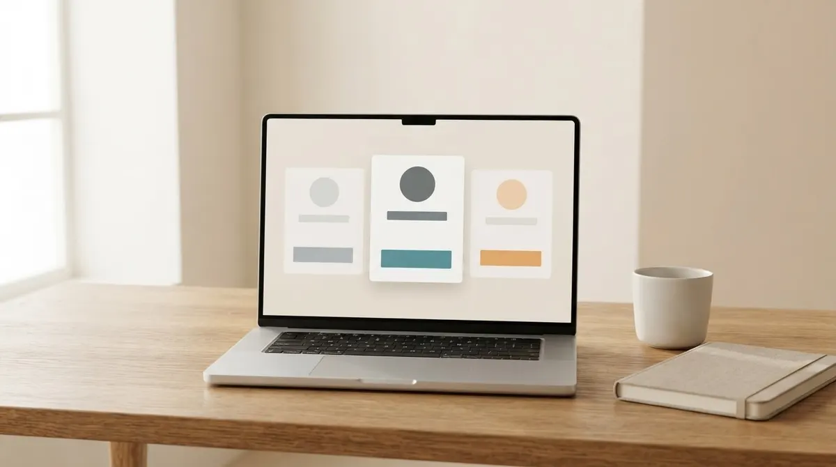 Illustration of a laptop showing a meeting notes pricing comparison
